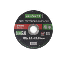 Диск відрізний по металу 125х1.6х22.22 мм 1шт (10шт. в пач.)  (APRO) 50789