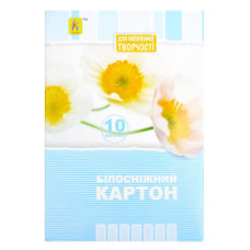 Білий картон А5 10 аркушів "Коленкор"