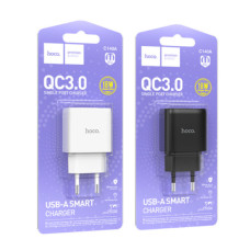 Мережевий Зарядний Пристрій Hoco C140A 1USB QC 18W (Бiлий)