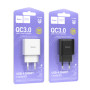 Мережевий Зарядний Пристрій Hoco C140A 1USB QC 18W (Бiлий)