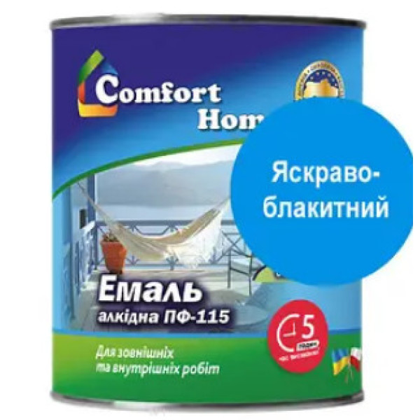Емаль ПФ 115 Комфорт яскр. блак. 0.9 кг
