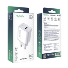 Мережевий Зарядний Пристрій Ridea RW-20120 Rapid Pro 1USB-C QC/PD 20W (Бiлий)