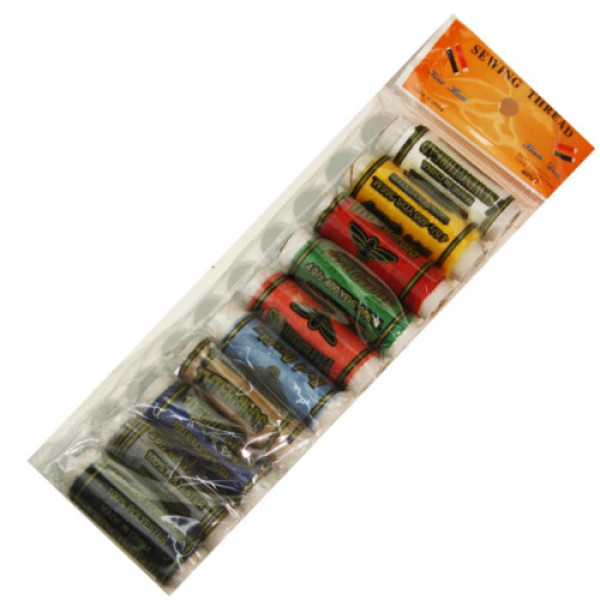 Набір ниток кольорові/чорні/білі 10 шт 08947/10657/08948