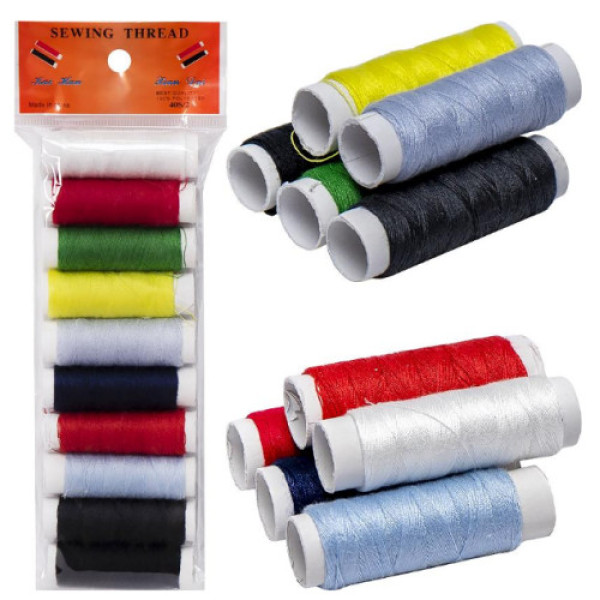 Набір ниток кольорові/чорні/білі 10 шт 08947/10657/08948