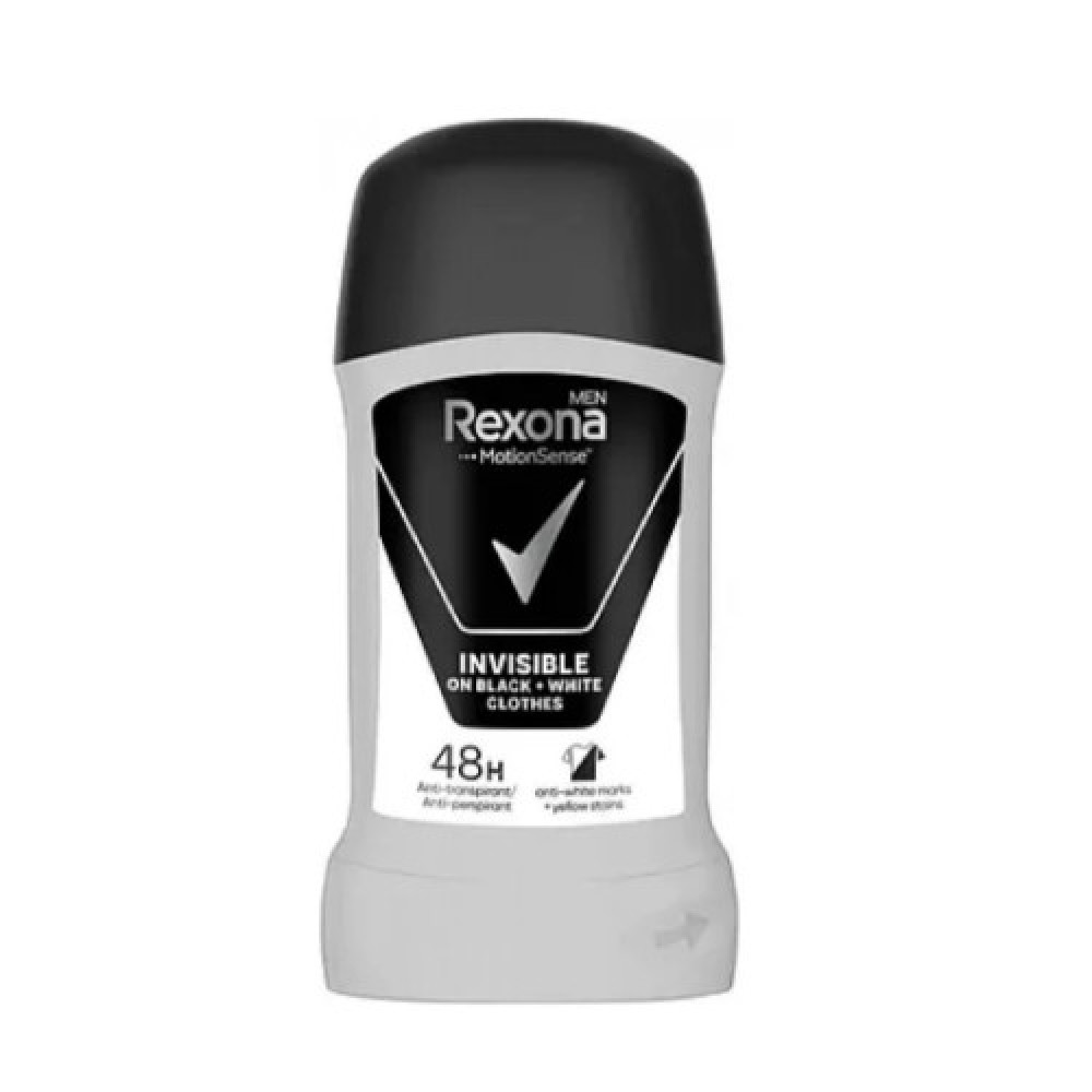 Дезодорант-антиперспірант для чоловіків Rexona Невидимий на чорному і білому стік, 50 мл