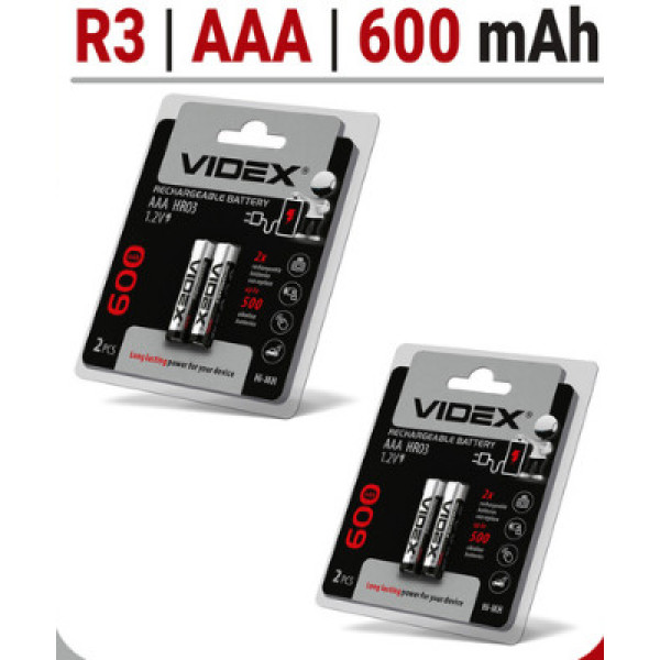 Аккумулятор 600 mAh R3 AAA VIDEX