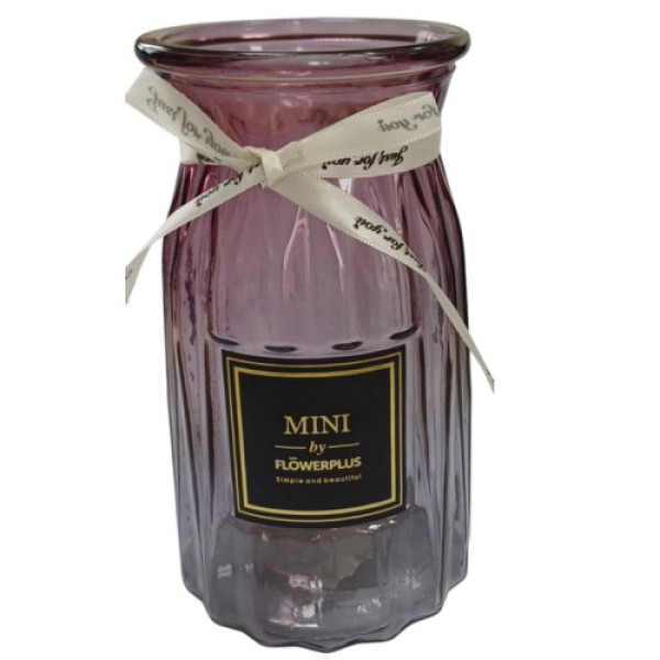 R102503 Ваза скляна 18см Star Pink