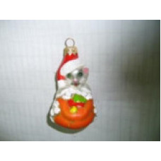 Скляна іграшка 1061 Кіт з мішком