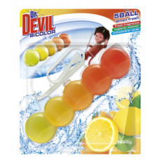Туалетні гелеві кульки Dr.Devil BiCOLOR Lemon 5Ball лимонна свіжість арт.6446