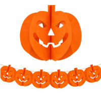 Гірлянда на Halloween 300см паперова об'ємна "Гарбузи" HW-9