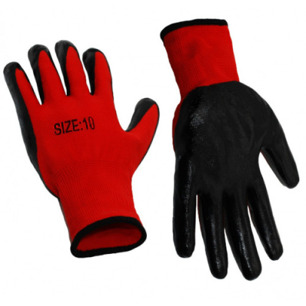 Рукавички FAR х/б, Залиті піною, Оранж, Прогумрвані