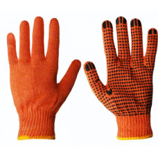 Рукавички FAR х/б, Залиті піною, Оранж, Прогумрвані