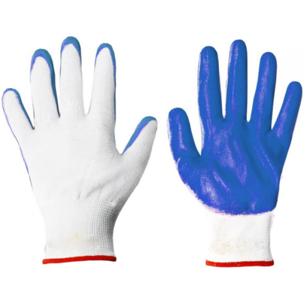 Рукавички FAR х/б, Залиті піною, Оранж, Прогумрвані