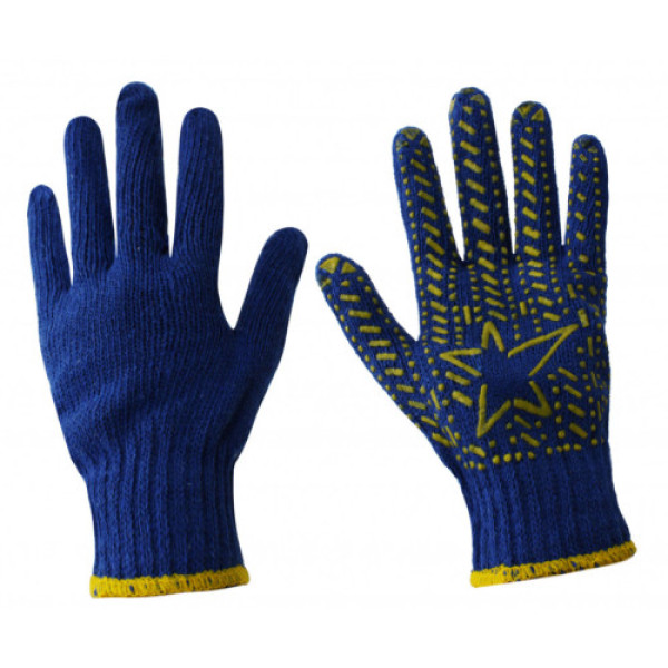 Рукавички FAR х/б, Залиті піною, Оранж, Прогумрвані