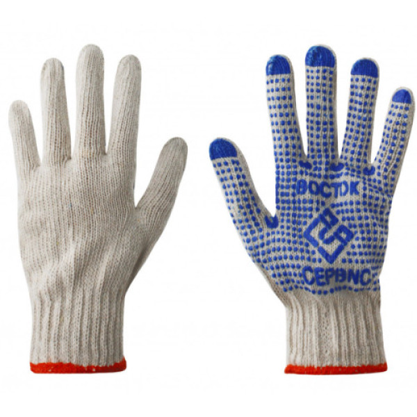 Рукавички FAR х/б, Залиті піною, Оранж, Прогумрвані