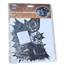 Гірлянда-розтяжка для Хелловіна "Кажан 3D" 12шт/уп 10*5см R42693 (1000уп)