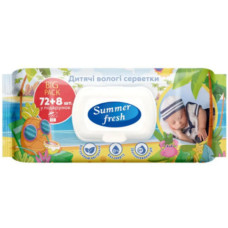 Серветки вологі Summer Fresh дитячі, Super Pack 72 шт