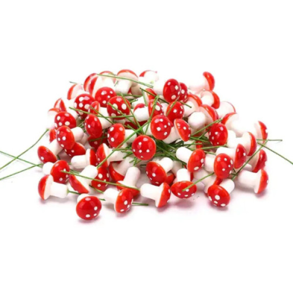 Декор на дроті Міні грибок 1,6см 1шт