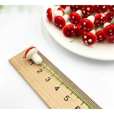 Декор на дроті Міні грибок 1,6см 1шт