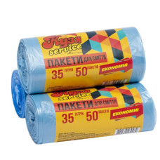 Пакет для сміття 55х45 35л 50 штук Super Luxs/Кузя Service/PROdom 20013