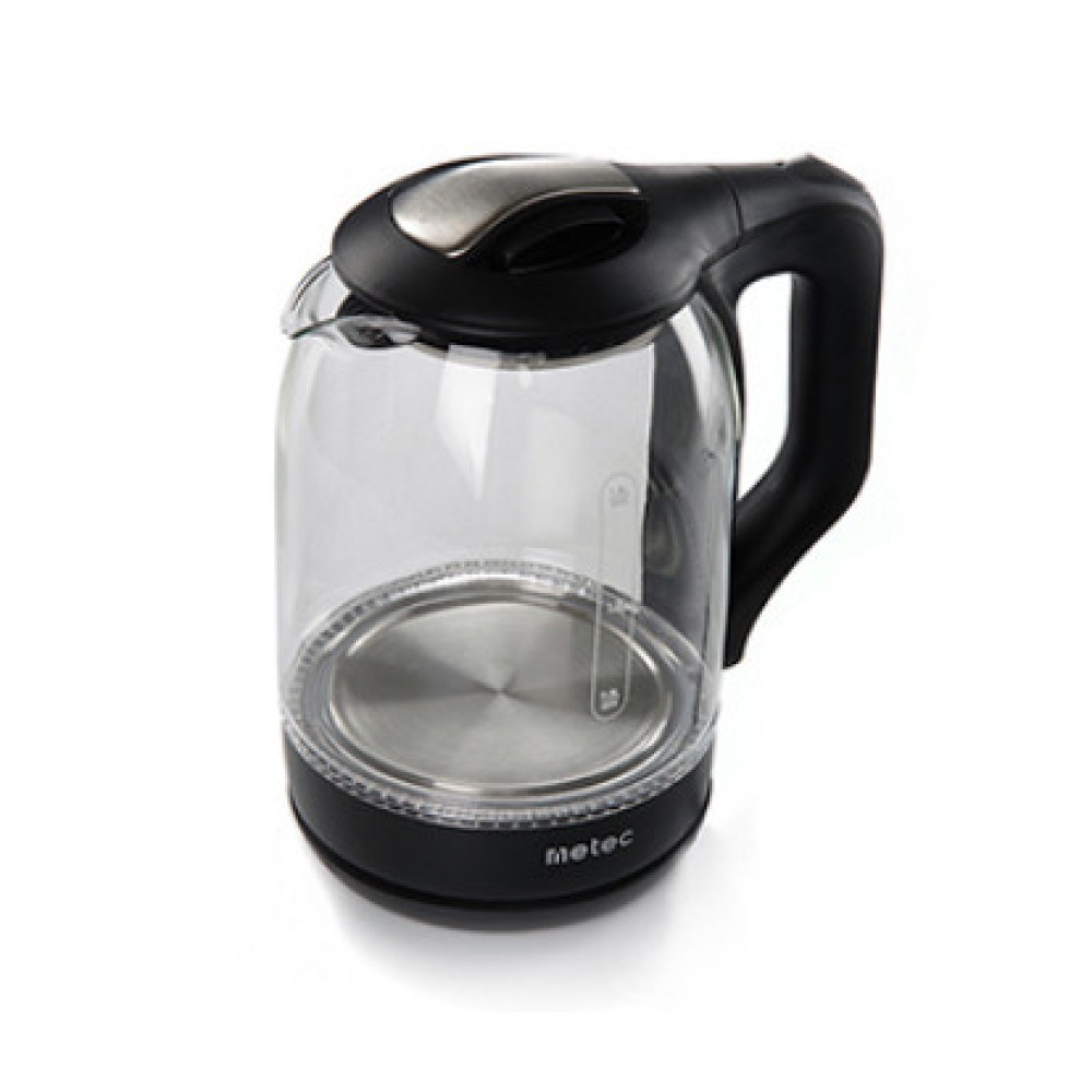 Електрочайник EK-01GB 1.8л, 1500Вт, корпус скло, чорний  (Metec)
