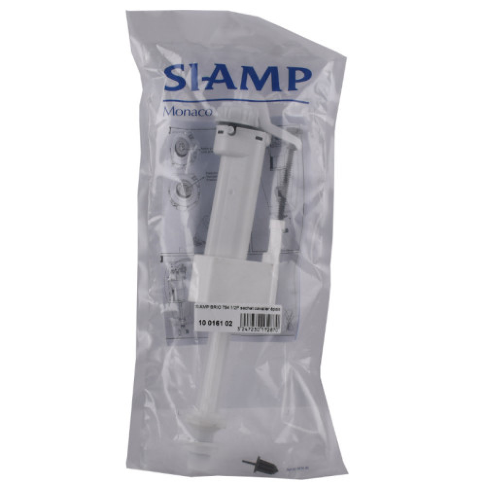 Клапан заповнення SIAMP Brio 754-1/2P,нижнє підведення 1/2`` пластиковий, швидке наповнення