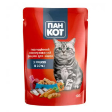 Корм для котів ПанКот з РИБОЮ в соусі (24)