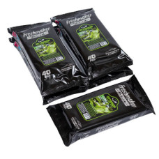 Вологі серветки для прибирання салону авто "Freshmaker" зелені (для обивки салону)