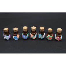 Скляні пляшечки розфарбовані МІКС 24*18мм 1мл ST-029