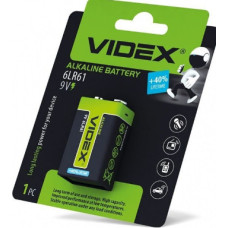 Батарейка VIDEX 6F22 Крона 9V 1шт. (Зелена)