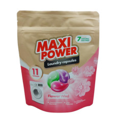 Капсули для прання Maxi Power 11шт Універсал Квітковий Вітер