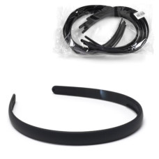 Обруч для волосся 1.2см матовий чорний (31630)