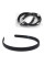 Обруч для волосся 1.2см матовий чорний (31630)