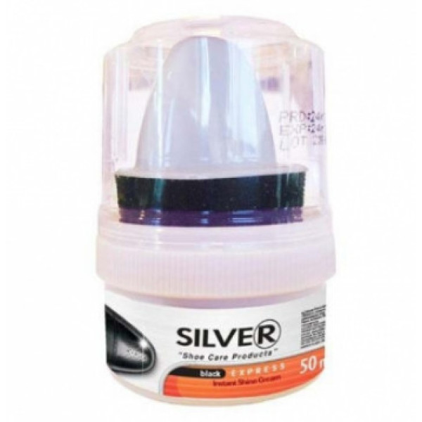 Крем-блиск д/взуття SILVER чорн. 50мл