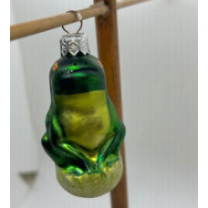 Скляна іграшка Жабка формовка 1021