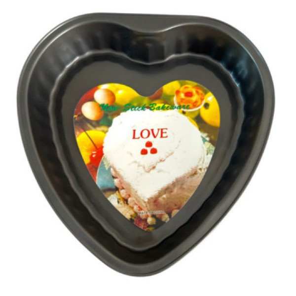 Форма для випікання металеве у вигляді серця (26*27*5)см