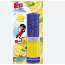 Dr.DEVIL 3 in 1 WC Point Block Lemon fresh 45 ml 6+1/Туалетний точковий блок Лимонна свіжість/10