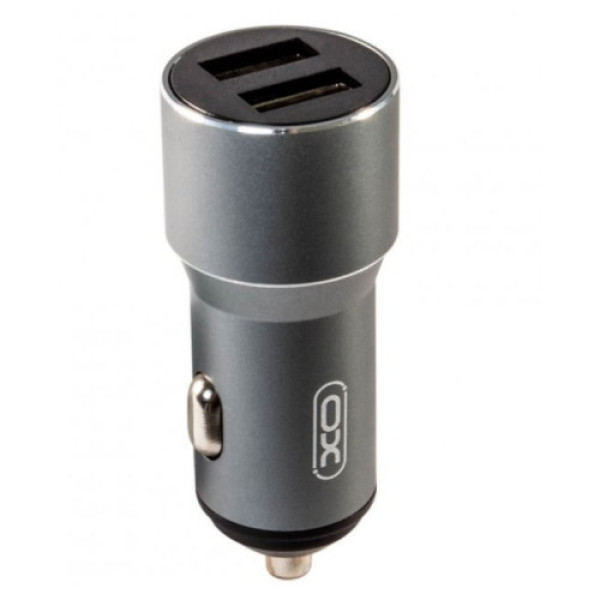 Автомобільний Зарядний Пристрій XO-CC30 Dual USB (Сiрий)