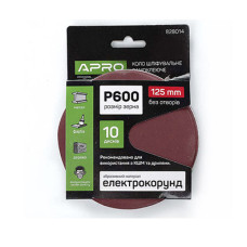 Коло шліфувальне без отворів (на липучці) Ø125мм P600 (10шт.) 828014