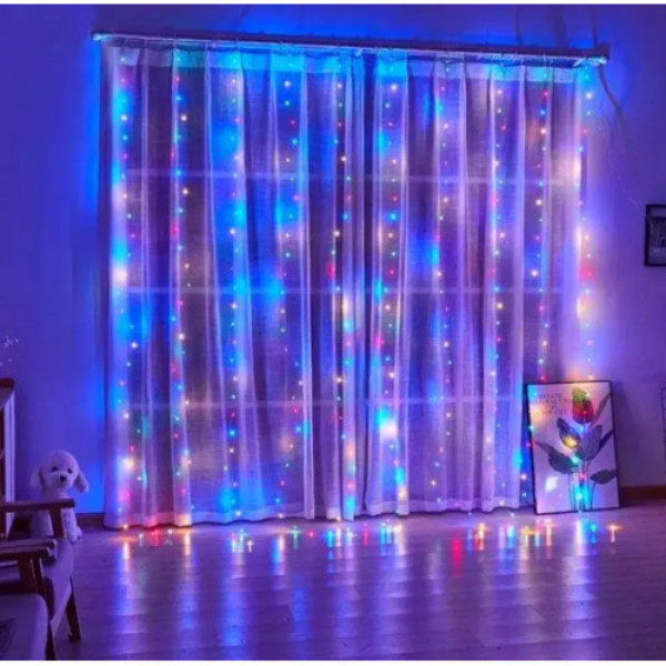 Гірлянда 160 LED 2*2м Штора USB+ДУ Multicolor (8943)
