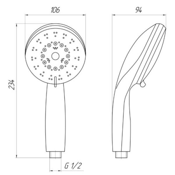 Душова лійка Topaz NF-2208-00-GRAY