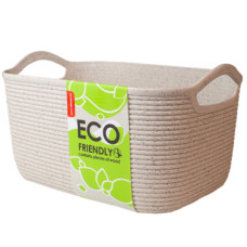 Корзина "Джут" M ECO WOOD, біла роза