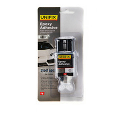 Клей епоксидний двокомпонентний для металу шприц (сірий) 6 г 940029