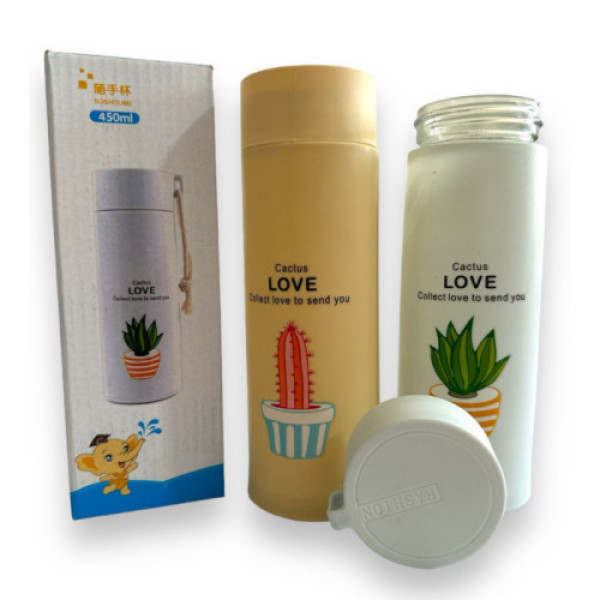 Пляшка скляна для води 450мл №М24-6