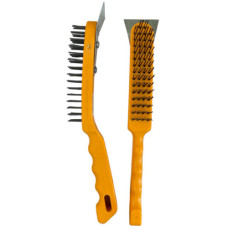 Щітка по металу 5-ти рядна пластикова ручка №MF-05(3*26)см