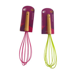 Вінчик з дерев'яною ручкою 30см 02249