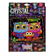 Креативна творчість "Crystal mosaic Сови" Danko Toys CRM-02-10, 6 форм елементів