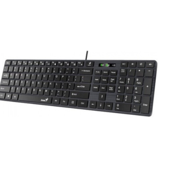 Клавiатура дротова USB Black UKR GENIUS SlimStar 126