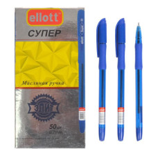 Ручка масляна "Ellott" ET2208-50 синя