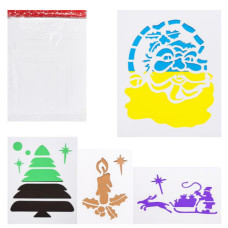 Набір новорічних трафаретів, 8 аркушів А3